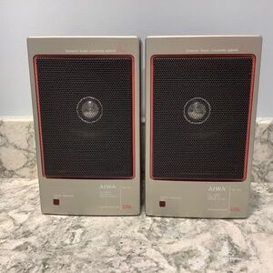 Vintage AIWA COMPACT Speakers 6.5" H x 4" W
